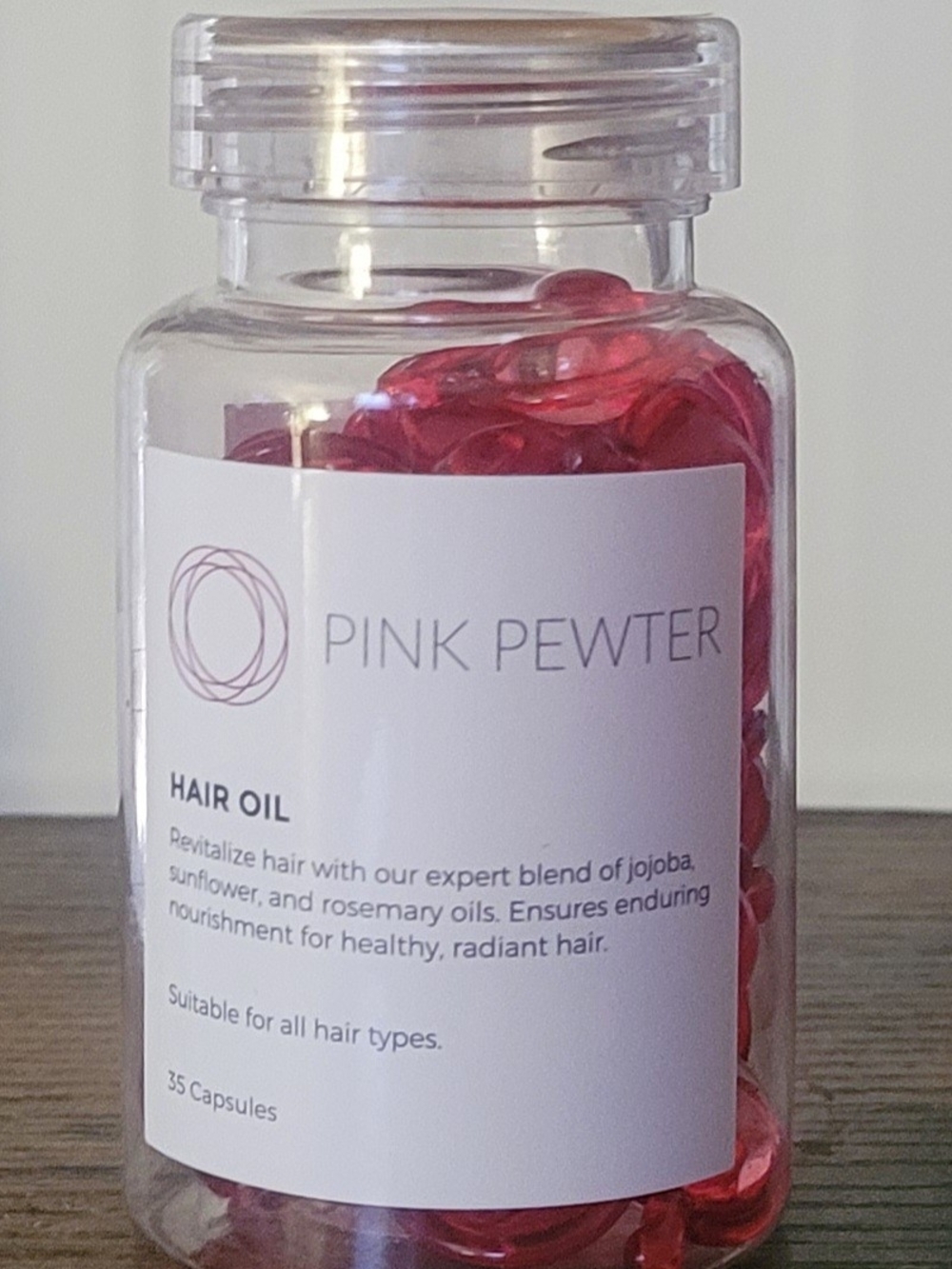Brand New Sealed Pink Pewter Lightweight Hair Oil Capsules - 35 Count